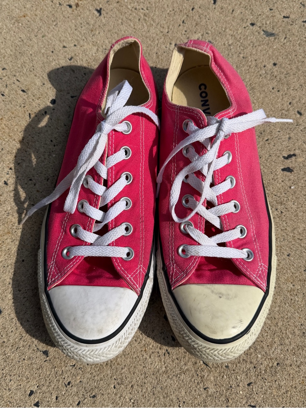 Converse Hot Pink Low-Top Canvas Sneakers
